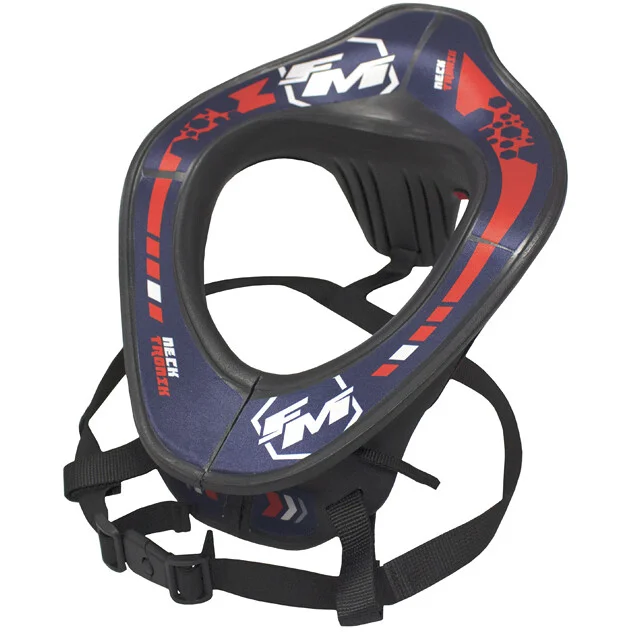 Collare Moto Cross Enduro FM Racing NECK TRONIC Navy Rosso Acquista Ora