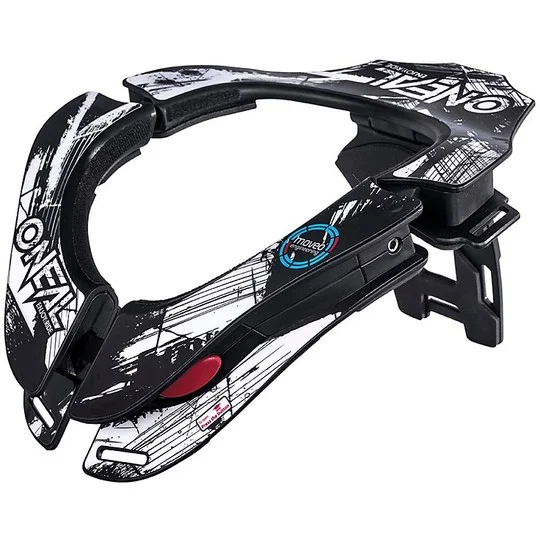 Affare Collare Tecnico Moto Cross Enduro O'Neal TRON NECKBRACE Shoker Nero bianco