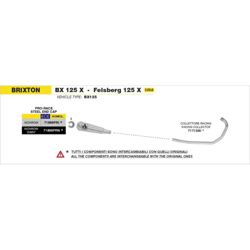 Promo Stagionale Collettore Racing Brixton BX 125 X / Felsberg 125 X