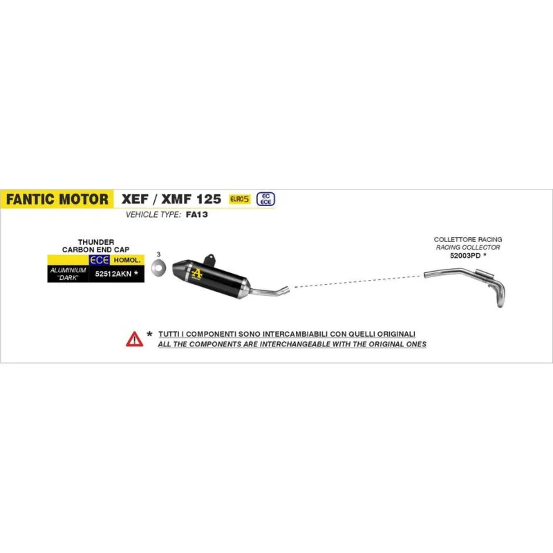 Prezzo Scontato Collettore Racing Fantic Motor XEF / XMF 125 2023/2024