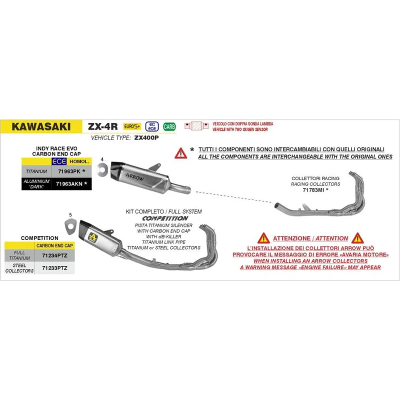 Collettori Racing Kawasaki ZX-4R 2024/2025 Compra Adesso