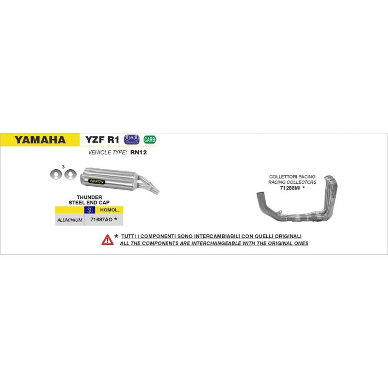 Offerta Collettori Racing Yamaha YZF R1 2004/2006