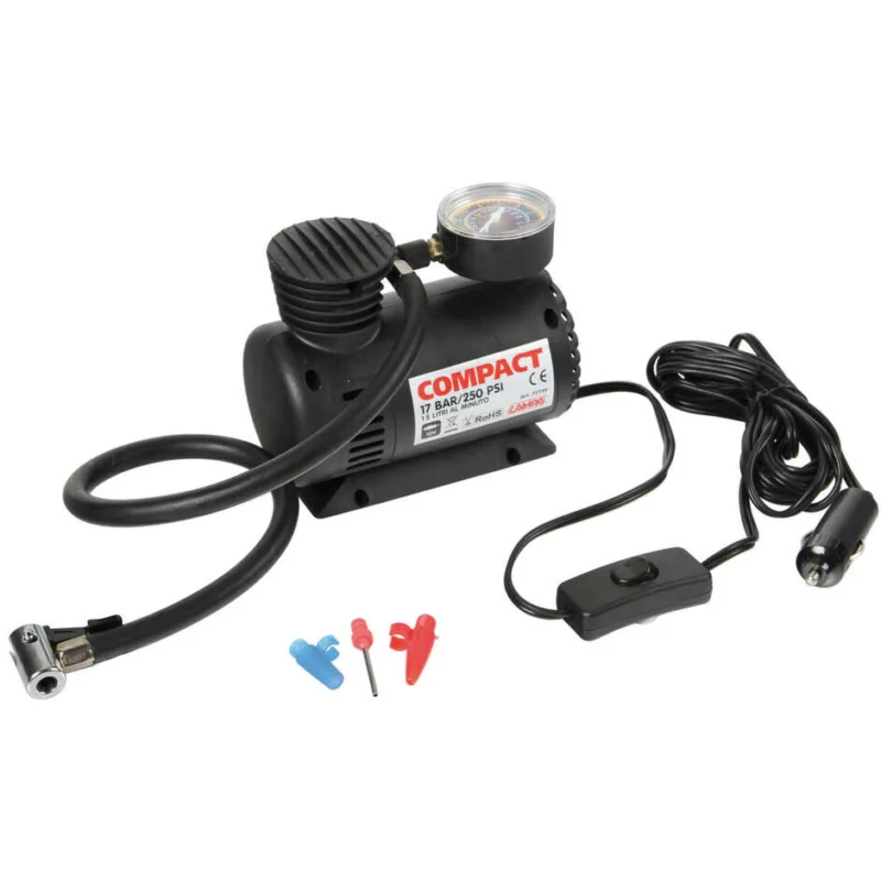 Acquista Ora Compressore Gonfia Pneumatici Con Manometro 12V Compact