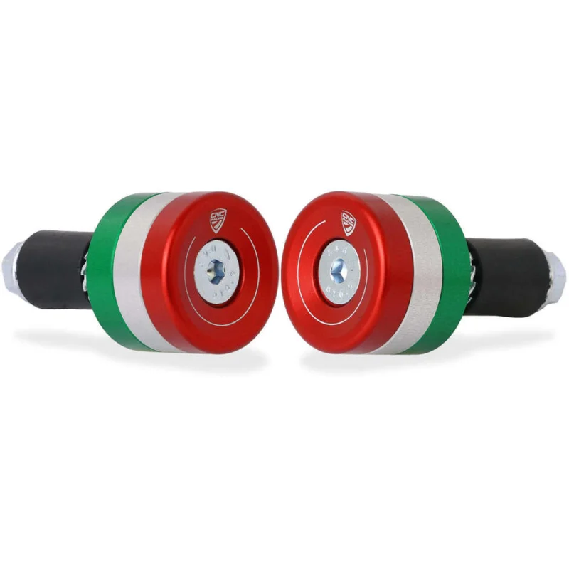 Contrappesi manubrio CM241 Tricolore CNC Racing Rosso A Buon Prezzo