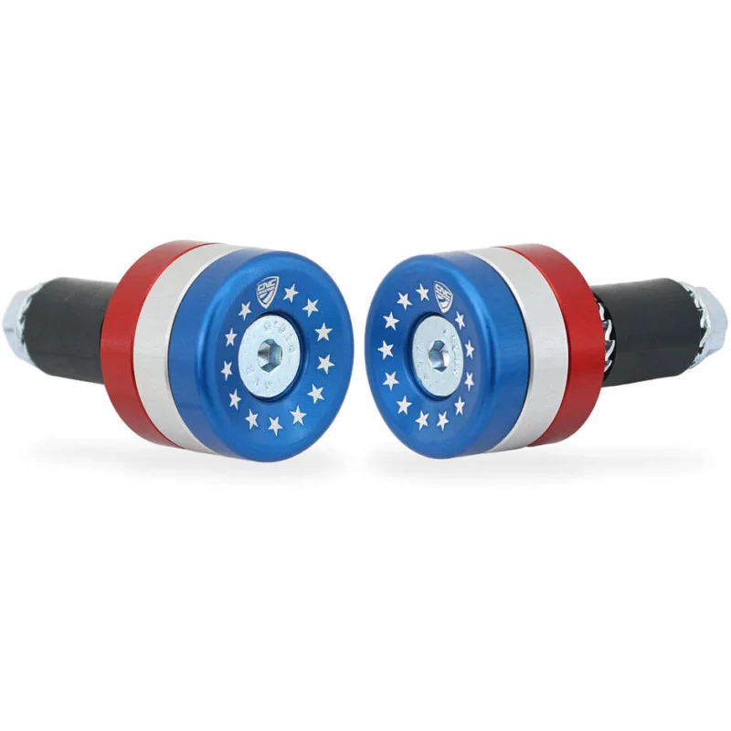 Quantità Limitata Contrappesi manubrio CM242 "Stars and Stripes" CNC Racing Blu