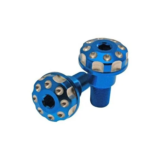 Coppia ContrappesiBlu/Cromo One Per Yamaha T-MAX 500-530 (2001-2013) Prezzo Basso