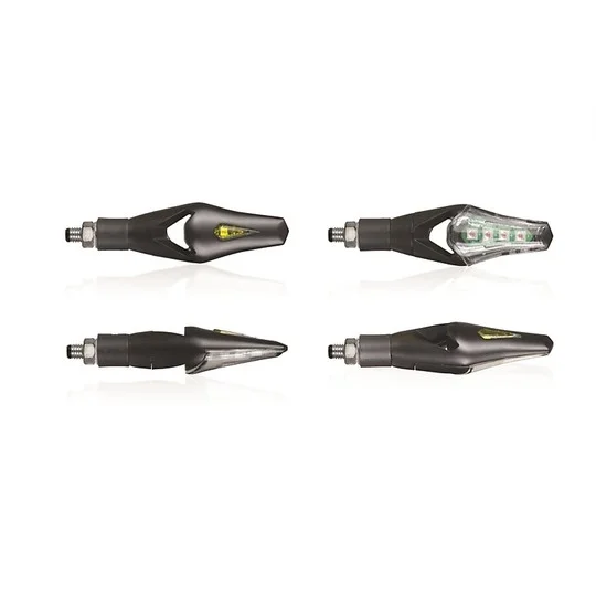 Soddisfatti O Rimborsati Coppia Di Frecce Moto Chaft A Led HECKER Nero Trasparente