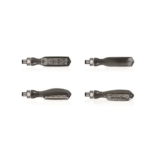 Coppia Di Frecce Moto Chaft Atomic A Led Nero Catadriotto Fumè Reso Gratuito