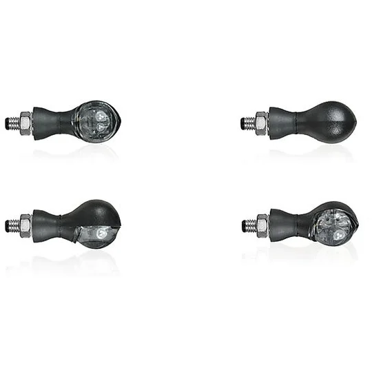 Coppia Di Frecce Moto Chaft Ball A Led Nero Catadriotto Fumè Occasione