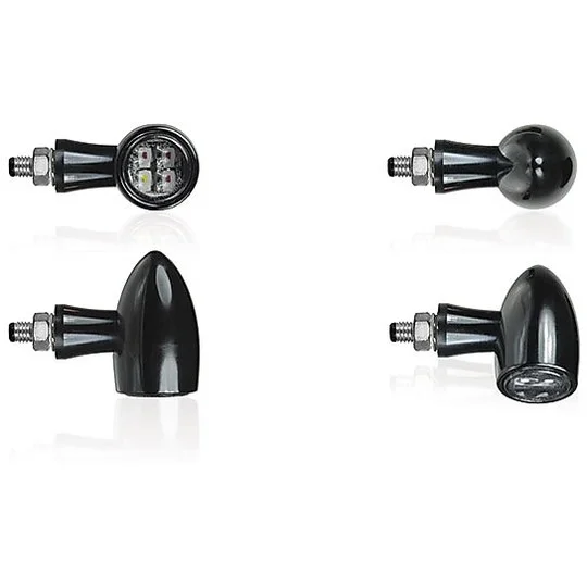 Offerta Coppia Di Frecce Moto Chaft Bobber Anteriori A Led Nere