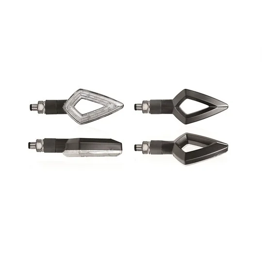 Super Prezzo Coppia Di Frecce Moto Chaft Pitch A Led Nere Catadriotto Trasparente