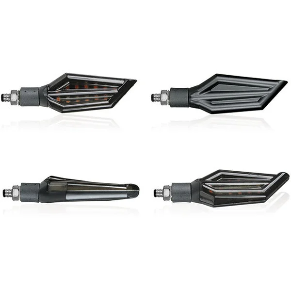 Reso Gratuito Coppia Di Frecce Moto Chaft Return A Led Sequenziale Nero Fumè