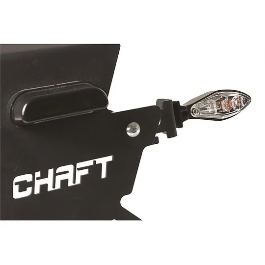 Coppia Di Frecce Moto Chaft Scoop Nero Catadriotto Trasparente Pagamento Sicuro