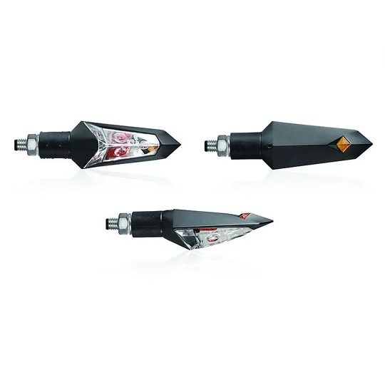 Nuova Collezione Coppia Di Frecce Moto Chaft Trooper Nero Catadriotto Trasparente