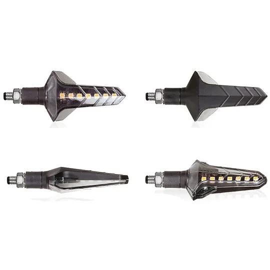 Coppia Di Frecce Moto Chaft WAPON A Led Sequenziale Nero Fumè Bestseller