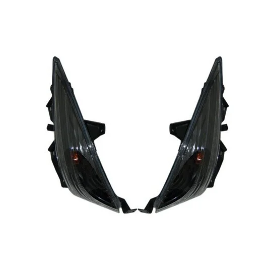 Coppia Frecce Anteriori Nero Trasparenti One Per YamahaT-MAX (2008-11) Ultimissimo Modello