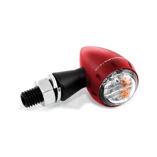 Coppia Frecce Moto 3in1 Omologate Barracuda S-LED 3 B-Lux Rosso Consegna Rapida
