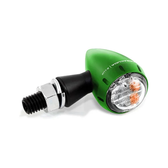 Coppia Frecce Moto 3in1 Omologate Barracuda S-LED 3 B-Lux Verde Offerta Speciale