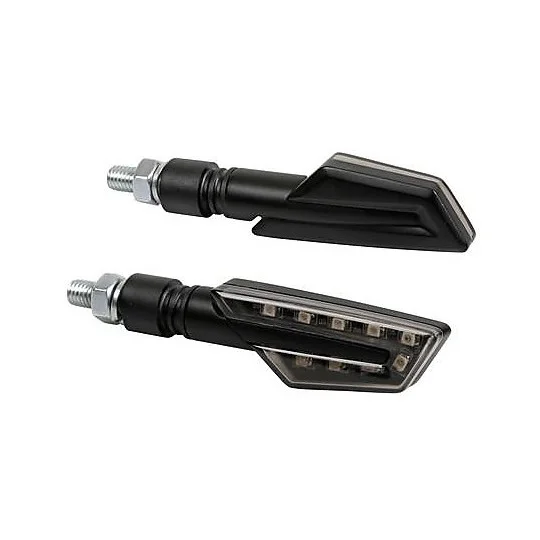 Quantità Limitata Coppia Frecce Moto Lampa a Led 12V Ciclon Colore Nero