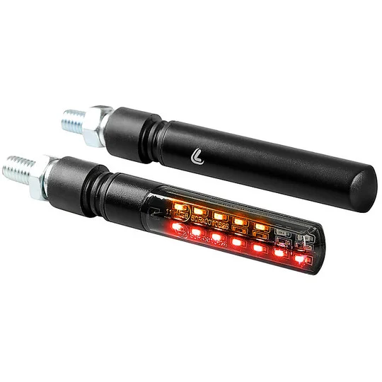 Consegna Rapida Coppia Frecce Posteriori A Led Sequenziale Moto Lampa 90477 Line SQ Rear Con Luce di Posizione/Stop