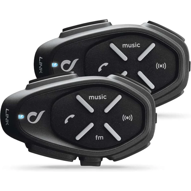 Coppia Interfoni Moto Bluetooth Moto CellularLine LINK HD Doppio - Altoparlanti HD 40mm Quantità Limitata