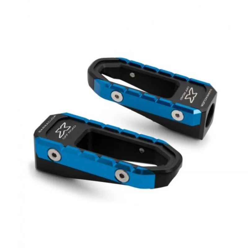 Coppia Pedane Barracuda X-OFF ROAD Blu in Alluminio Occasione Imperdibile