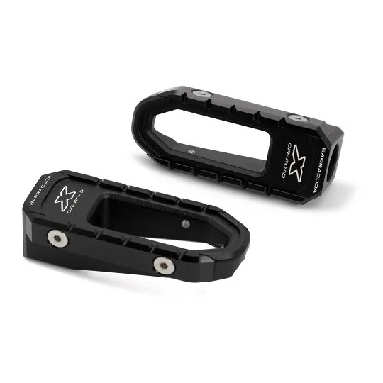 Spedizione Gratuita Coppia Pedane Barracuda X-OFF ROAD Nero in Alluminio