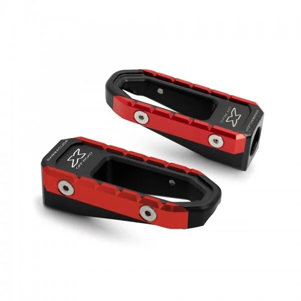Promozione Esclusiva Coppia Pedane Barracuda X-OFF ROAD Rosso in Alluminio