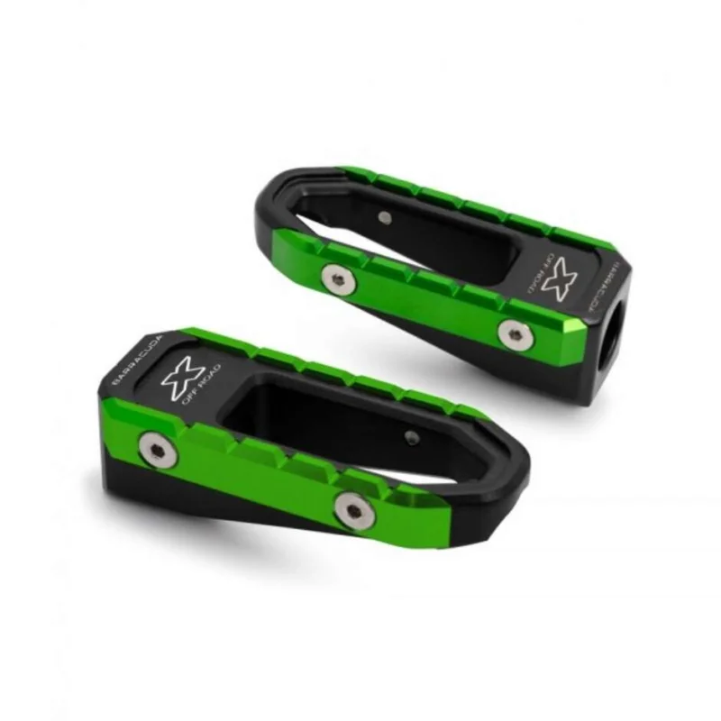 Coppia Pedane Barracuda X-OFF ROAD Verdi in Alluminio Offerta Speciale