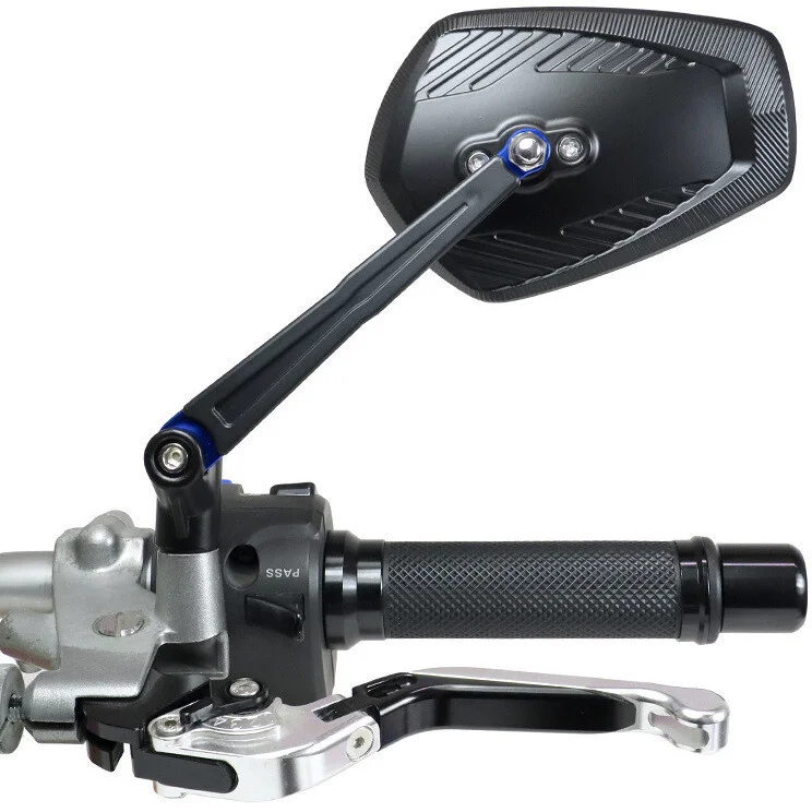 Coppia Specchietti Moto Chaft DASH Nero Blu Spedito Oggi