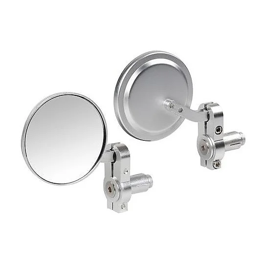 Ultimissimo Modello Coppia Specchietti Moto da Manubrio Lampa 90492 Dernier Alluminio