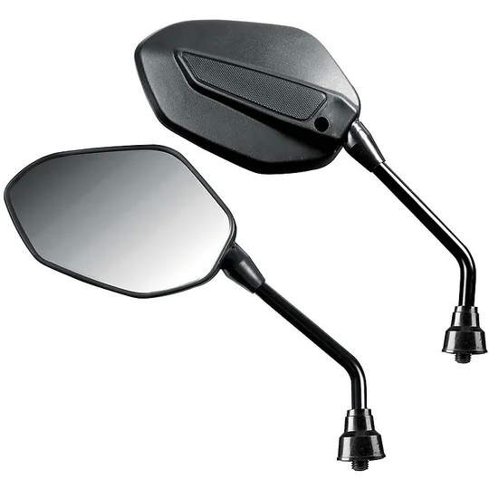 Prezzo Di Fabbrica Coppia Specchietti Moto Lampa Modello Borg da 10mm Nero
