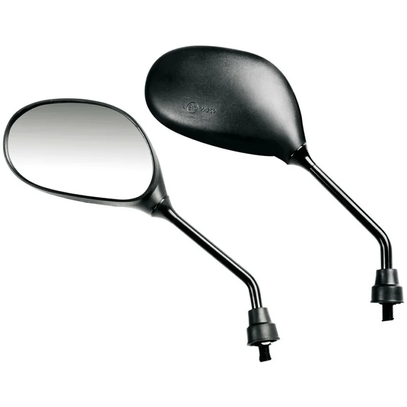 Coppia Specchietti Moto Lampa Modello Kiro da 10mm Nero Novità