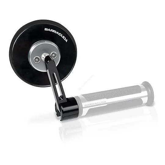 Coppia Specchietti Retrovisori Moto BARRACUDA SKIN-S BAR END Nero Affare