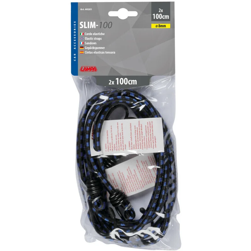 Promozione Coppia Tiranti Elastici Lampa Modello Slim 80 cm x 8 mm