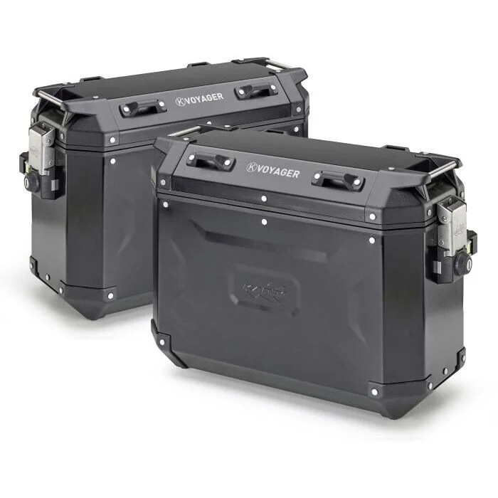 Nuovo Arrivo Coppia Valigie Laterali Kappa KVG37B K'VOYAGER Alluminio Verniciato - MONOKEY CAM SIDE