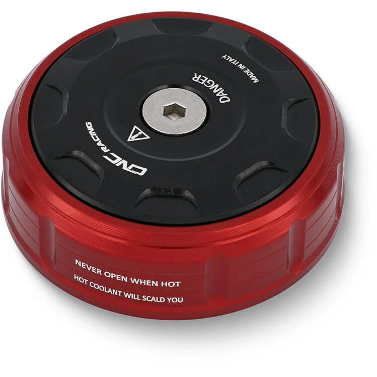 Cover tappo radiatore TA155 Ducati BICOLOR CNC Racing Rosso Nero Offerta Limitata