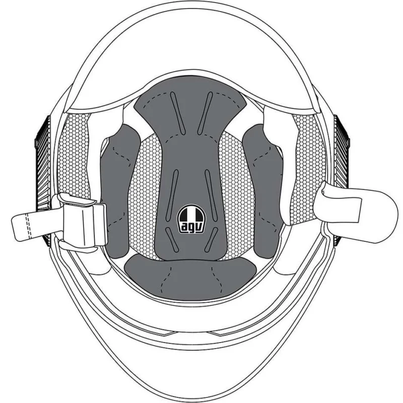 Cuffia Interna Crow Pad Casco Agv ORBYT Prezzo Di Fabbrica