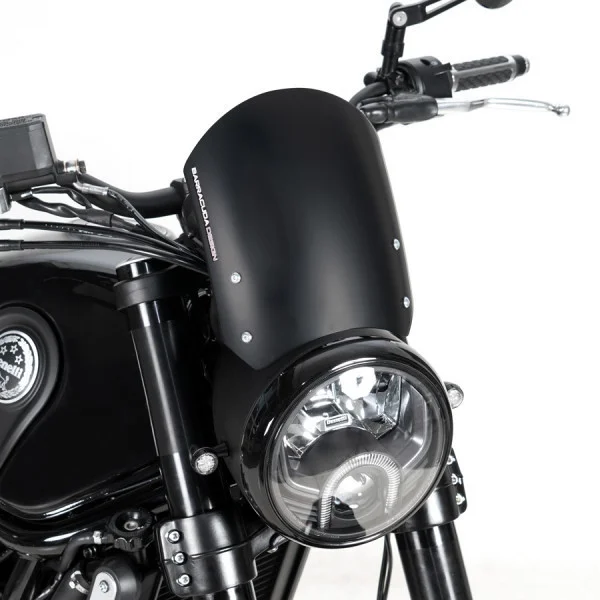 Direttamente Dal Produttore Cupolino Aerosport in Alluminio Barracuda CLASSIC Nero Specifico per Benelli Leoncino