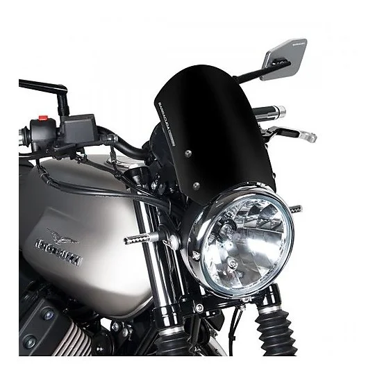 Cupolino Classic in Alluminio Moto Barracuda per Moto Guzzi V7 III Nero A Buon Prezzo