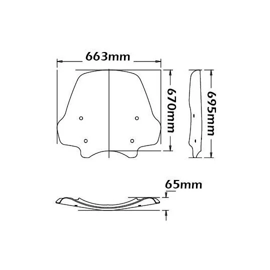 Cupolino Isotta Tipo Gigante per BMW R 1200 R 2011 - 2014 Trasparente Bestseller
