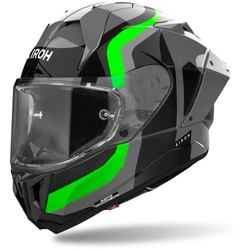Airoh GP 800 COMPETITION Full Face Motorcycle Helmet Glossy Fluorescent Green Soddisfatti O Rimborsati