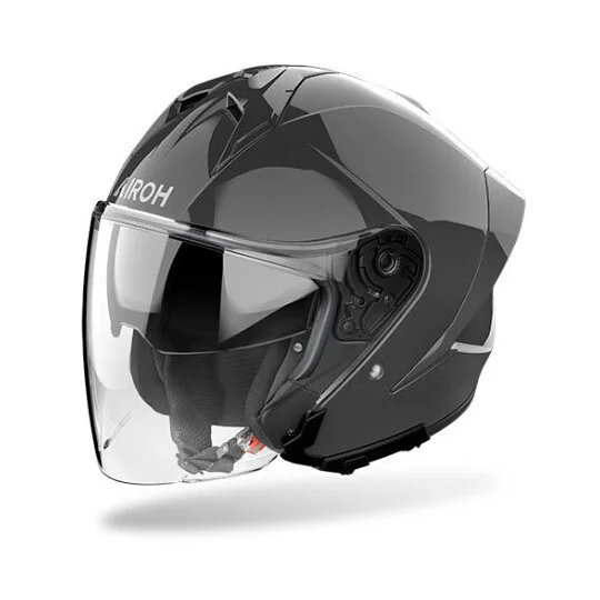 Solo Oggi Airoh H21 COLOR Glossy Dark Grey Jet Motorcycle Helmet