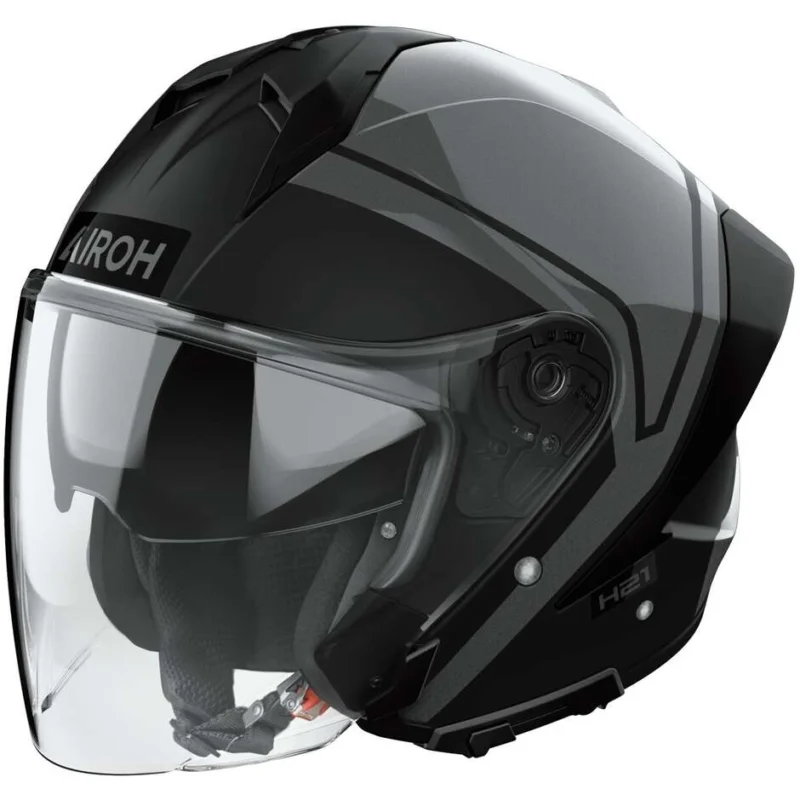 Reso Gratuito Airoh H21 SQUARE Jet Motorcycle Helmet Matte Glossy