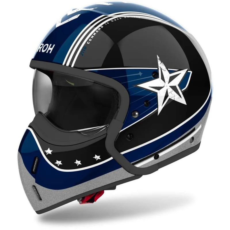 Super Prezzo Airoh J110 COMMAND Octane Glossy Jet Motorcycle Helmet