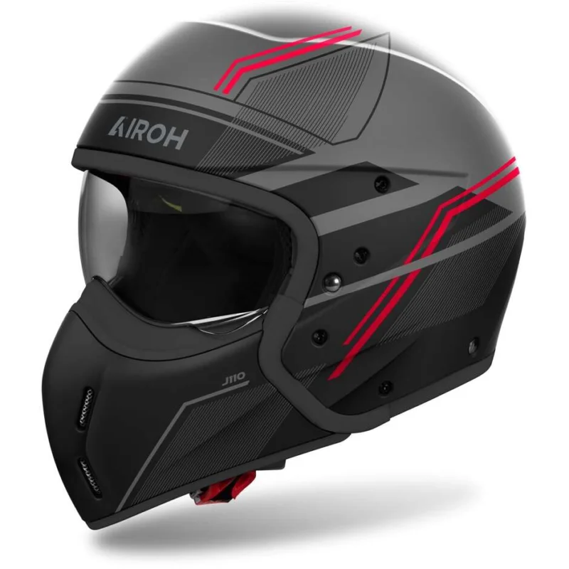 Airoh J110 SLIM Jet Motorcycle Helmet Matt Red Ordina Subito