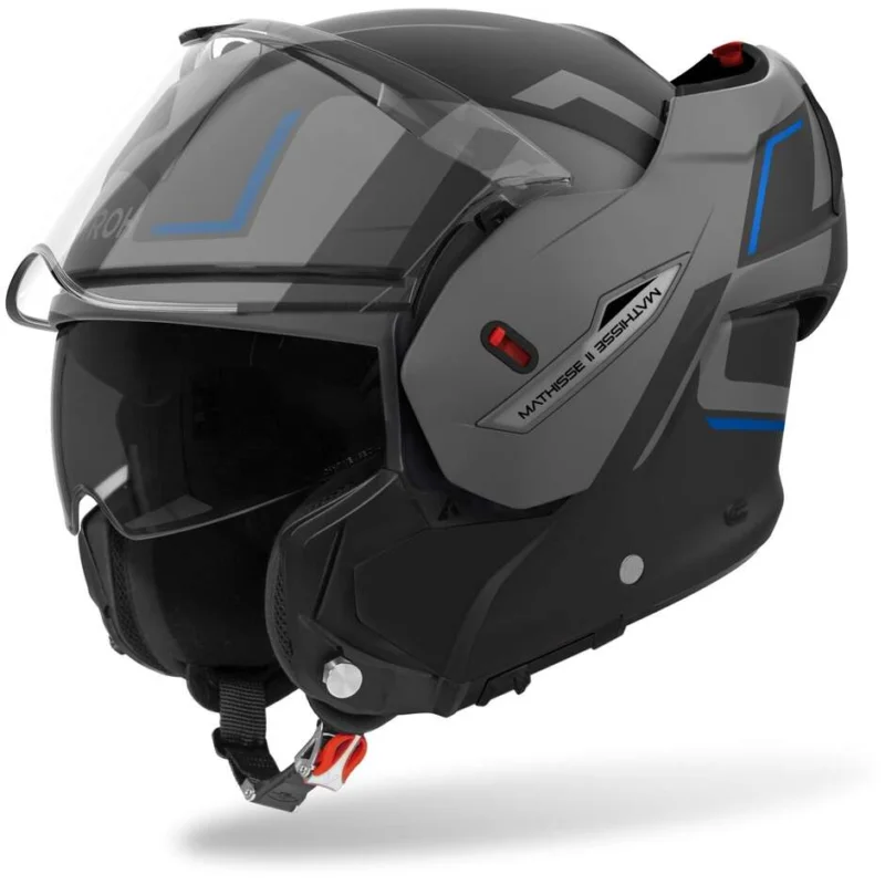 Non Perdere Airoh MATHISSE 2 GENIUS Modular Motorcycle Helmet P/J Matt Blue
