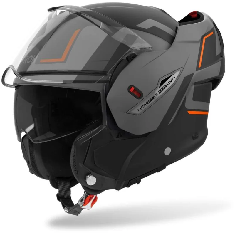 Airoh MATHISSE 2 GENIUS Modular Motorcycle Helmet P/J Matt Orange Super Prezzo
