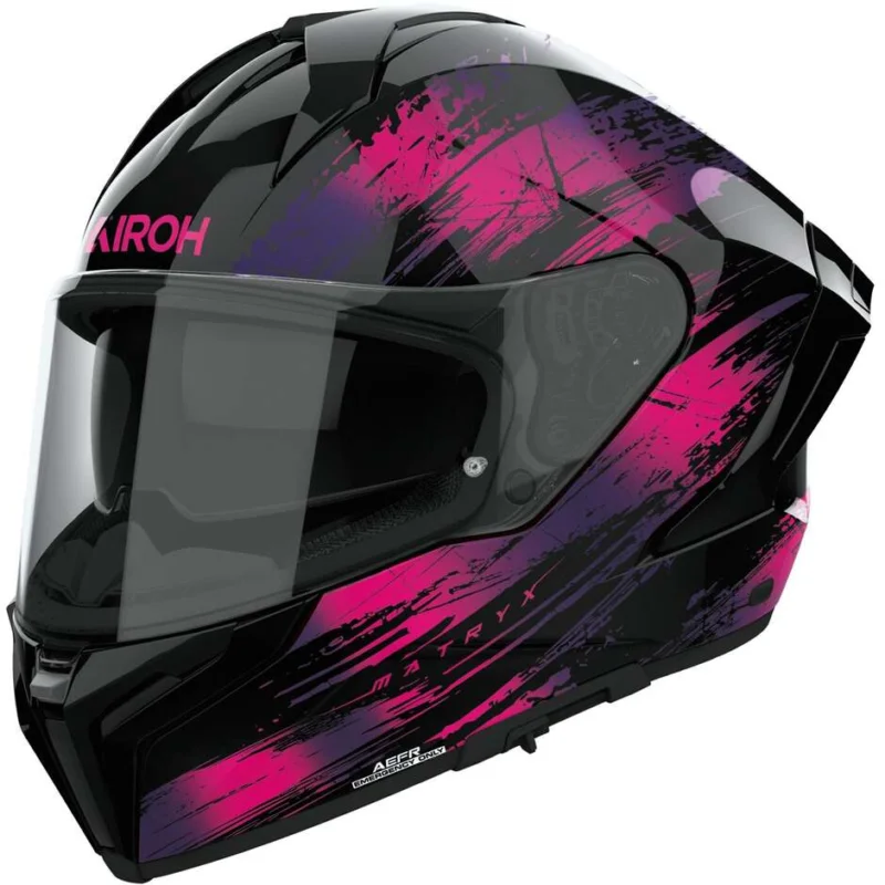 Airoh MATRYX REFLEX Full Face Motorcycle Helmet, Glossy Pink Prezzo Conveniente