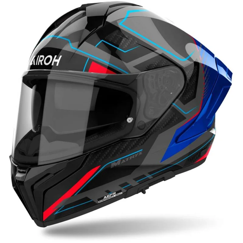 Ordina Subito Airoh MATRYX ROCKET Full Face Motorcycle Helmet Blue Red Gloss